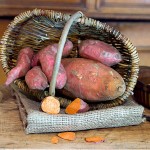 Bio Süßkartoffeln im Vintage Landhaus Erntekorb