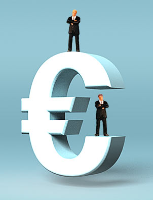 Eurozeichen Euro-E Manager Businessbild