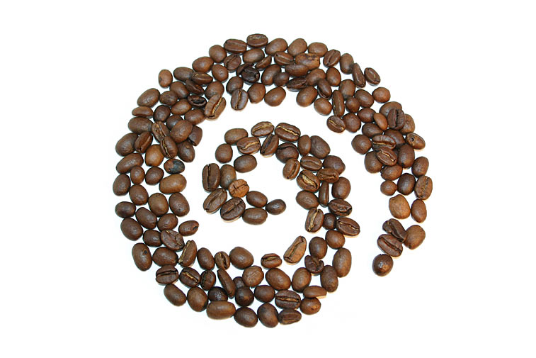Kaffeebohnen Spirale