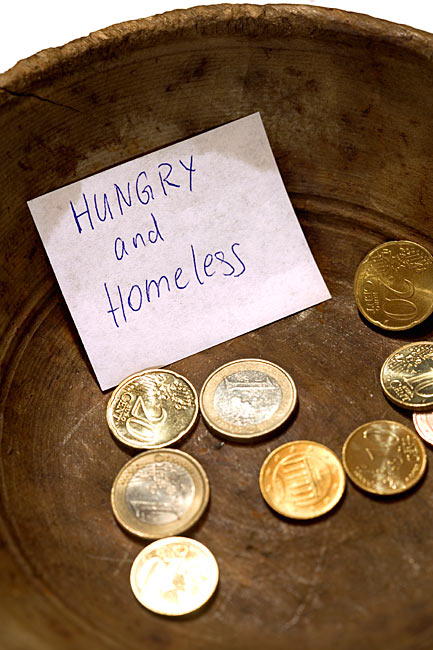 Kleingeld Hunger Obdachlose