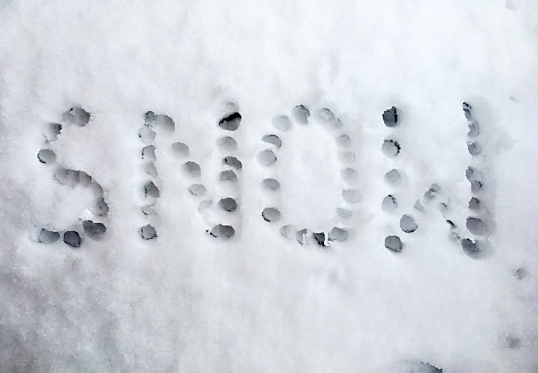 Snow Schrift im Schnee