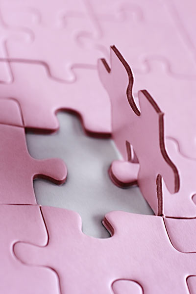 Stehendes Puzzle rosa