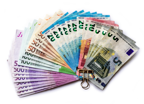Geldscheine Euroscheine Geldklammer