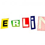 Berlin ausgeschnittene Zeitungs-Buchstaben