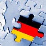 Puzzle-Teil Deutschland-Farben Flagge