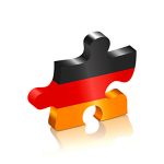 Puzzle Puzzleteil Deutschland Flagge schwarz rot gold