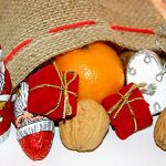 Nikolaus-Sack Nüsse Schokolade Orangen Herz