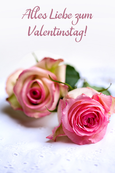 Valentinstag Liebes-Grusskarte Landhaus-Rosen Shabby Alles Liebe