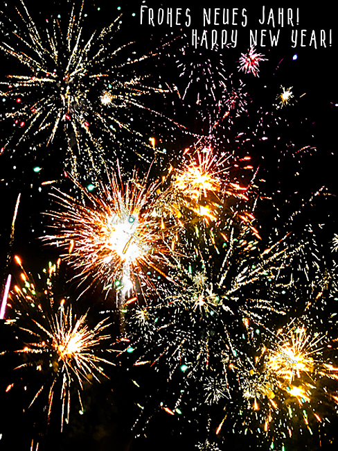 Silvester Neujahr Feuerwerk Frohes neues Jahr