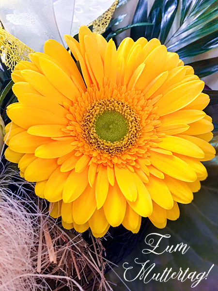Muttertag Gelbe Gerbera-Blüte Blumenstrauß
